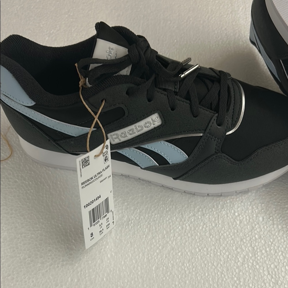 Reebok Black and Light Blue Sneakers - Picture 3 of 10